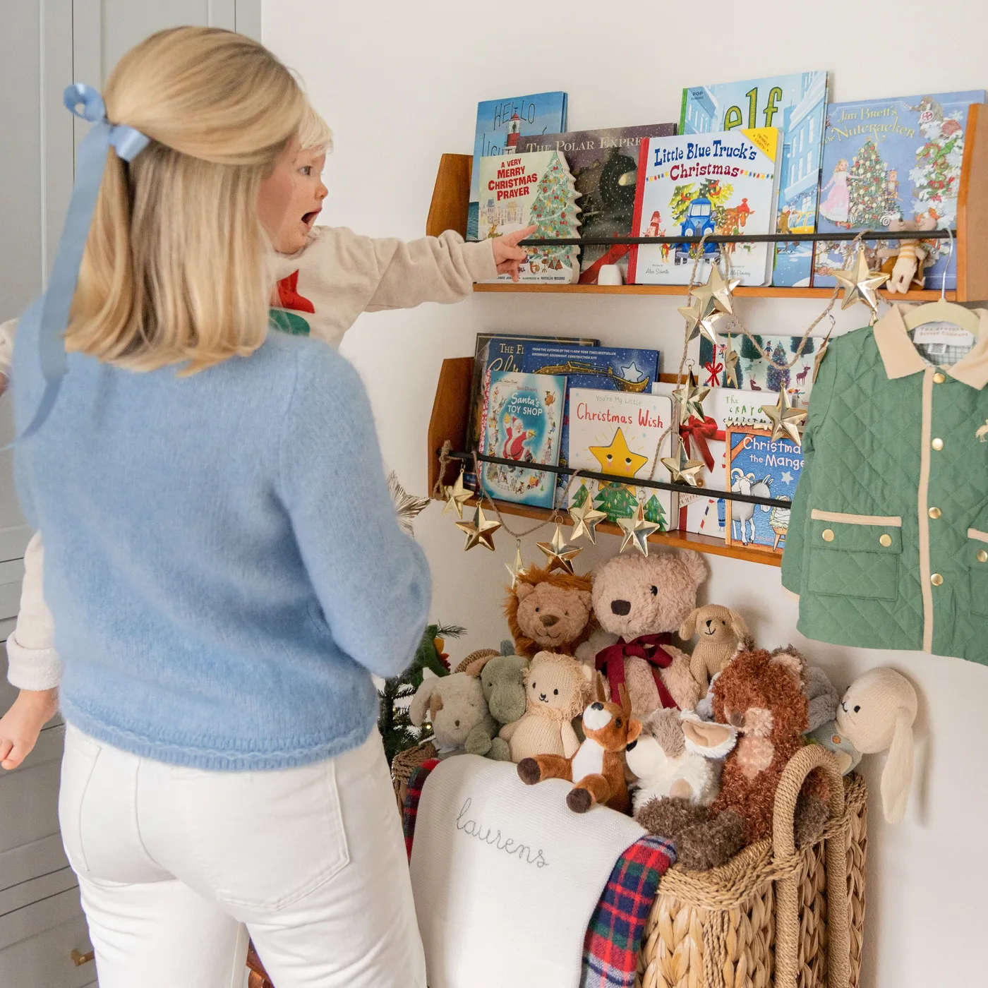 Nursery Decor With Christmas Books - Ashley Brooke
