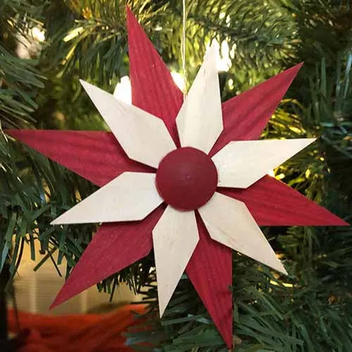 Ornament - Natural and Red