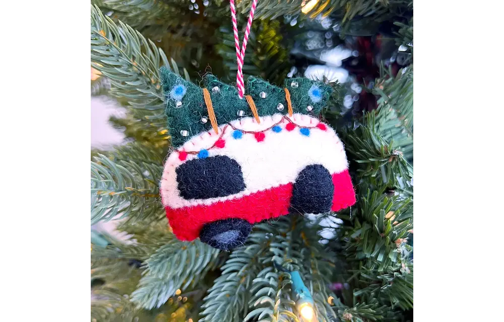 Ornaments 4 Orphans Camper Felt Wool Chirstmas Ornament