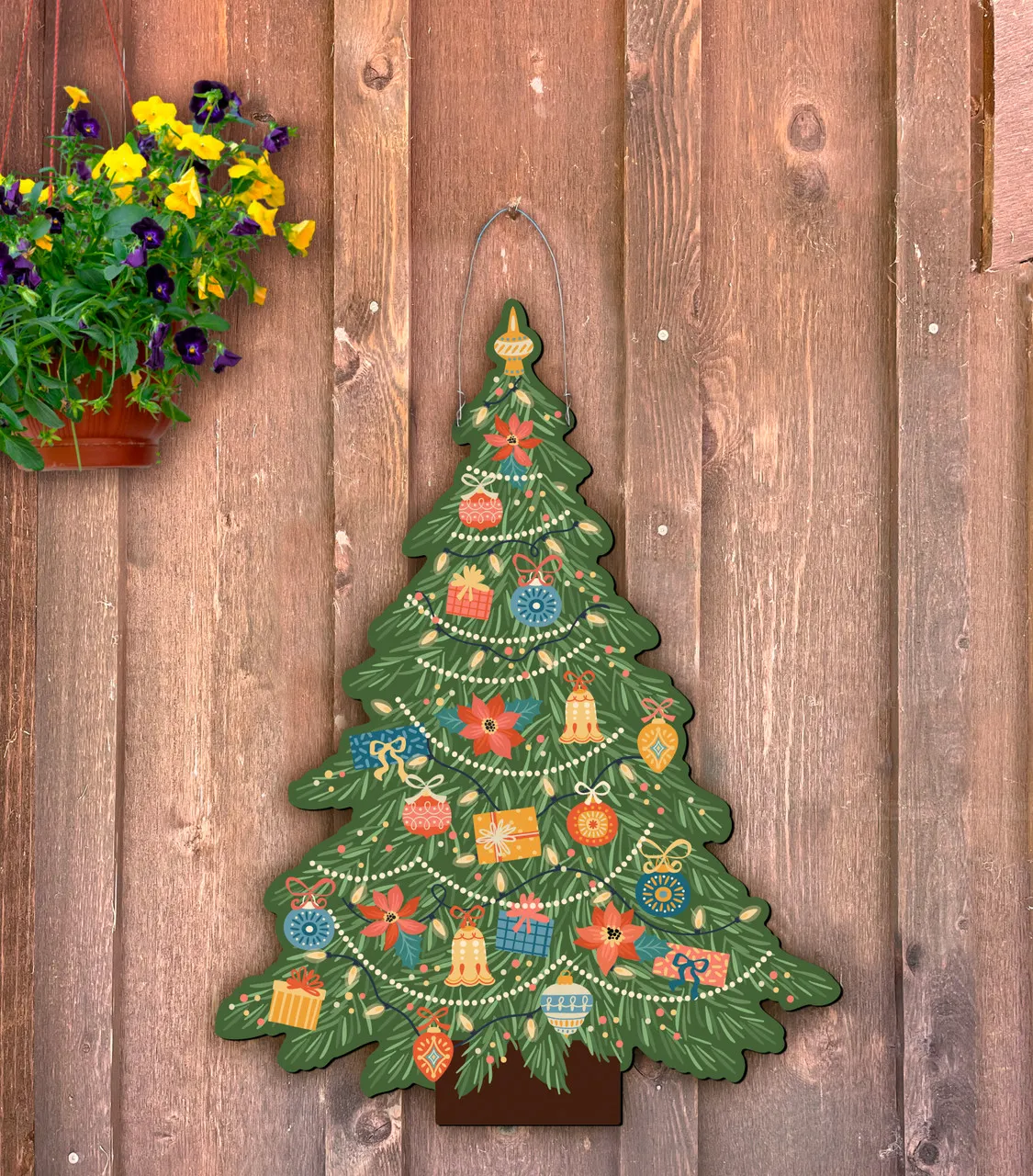 Outdoor Metal Art Vintage Christmas Tree