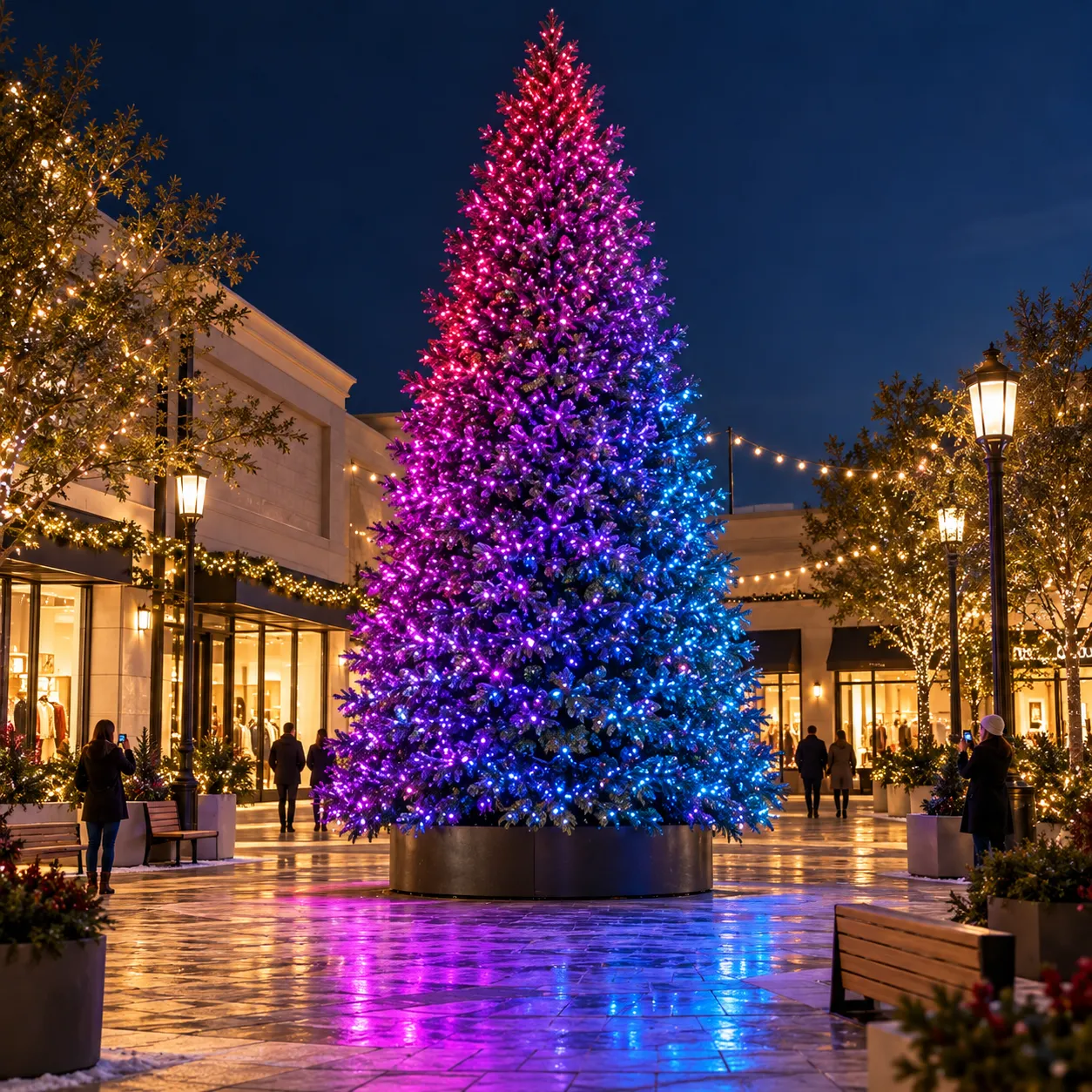 Outdoor RGB LED Christmas Tree with DMX, 9.8–19.7 Ft | OJA – OJA Home&Decor
