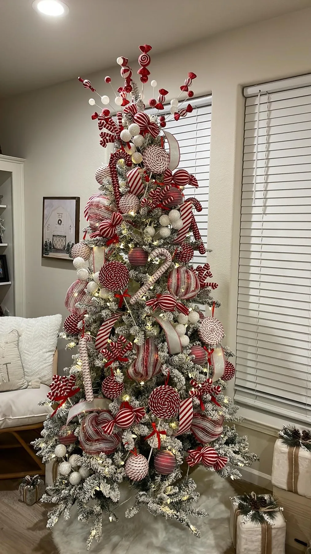 Peppermint Themed Christmas Tree Premium-grade Decorations , Trending Decor Collection Decorator's