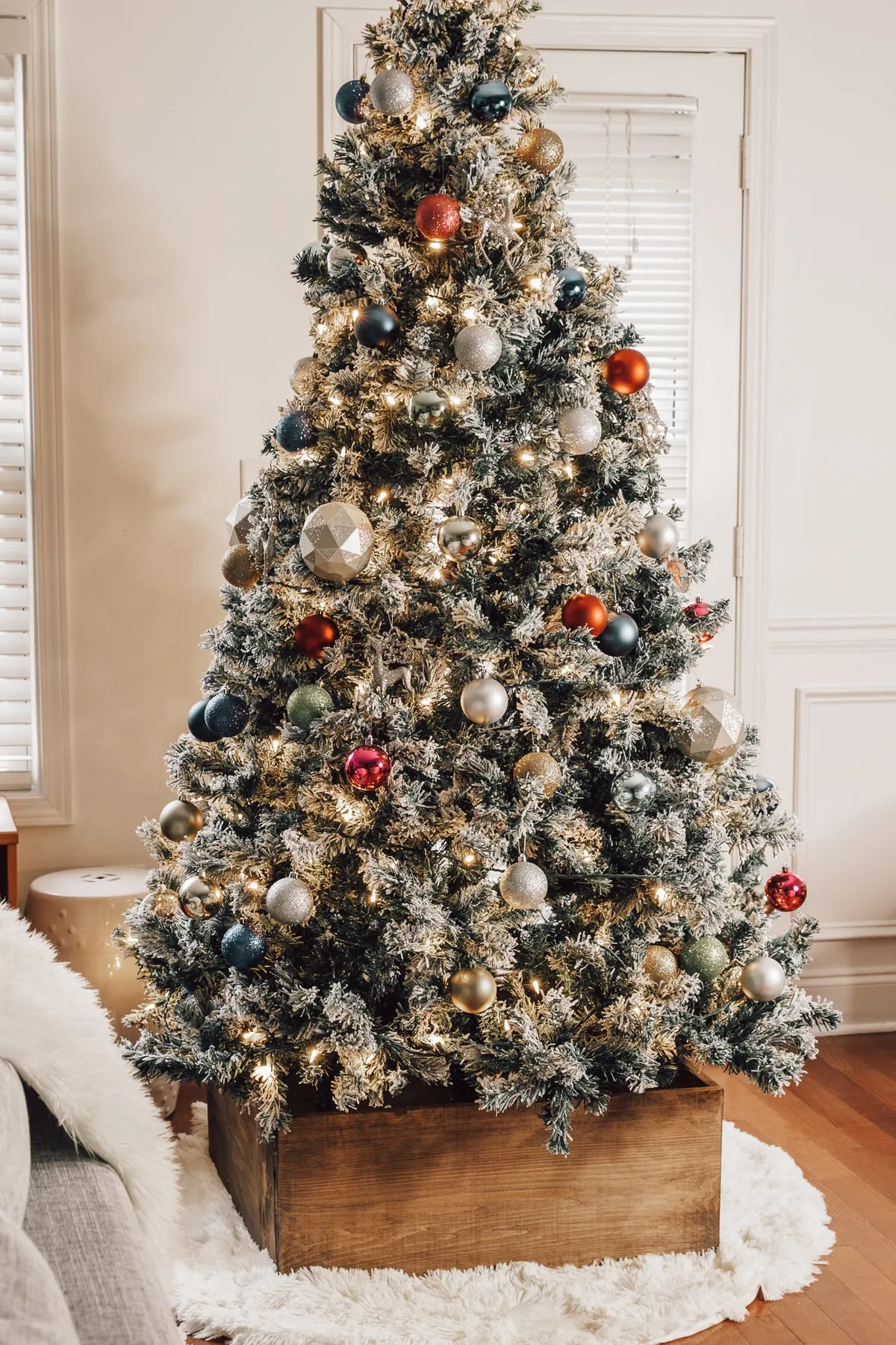Personalized Wooden Tree Collar - Wood Christmas Tree Box Christmas tree  wood collar