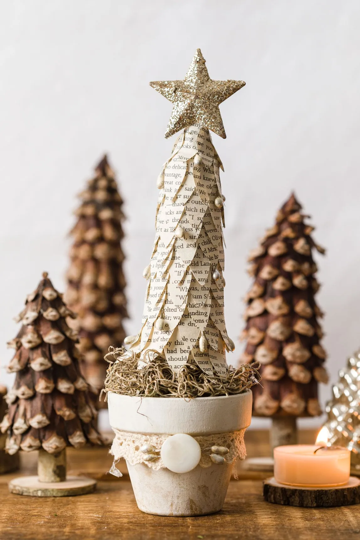 Pine Cone Christmas Trees DIY - Kippi at Home Vintage Small Pine Cone  Christmas Tree Decor, Brown