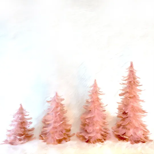 Pink Feather Christmas Tree Decoration