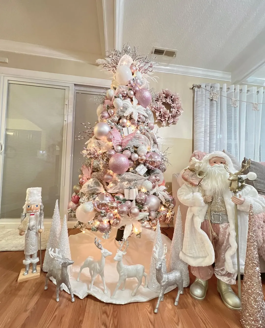 Pink Pastel Christmas Decor 3ft Pastel Pink Swirl Christmas Tree With Ornaments Fillers By The Mom