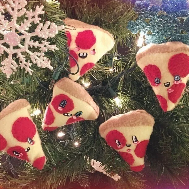 Pizza Ornaments · A Christmas Tree Ornament · Needlework on Cut Out + Keep