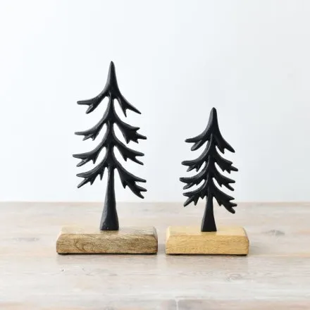 PL0610265 - Woodland Tree in Black, 23cm | | Christmas / Ornaments |  Portland Living