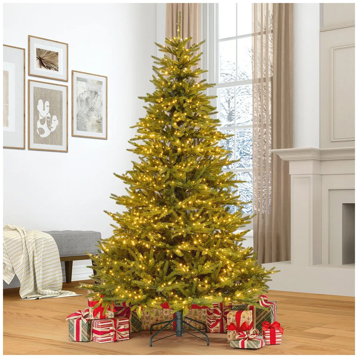 Pre-Lit Abies Artificial Christmas Tree 228.6cm | Costco ...