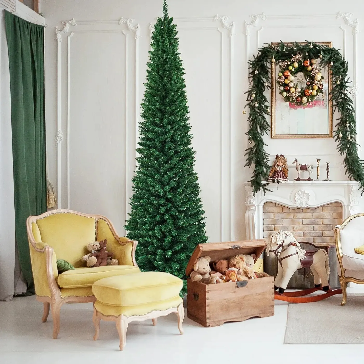 PVC Artificial Slim Pencil Christmas Tree Style:8 Feet this intricately  designed piece captures PRE-PLASTA-