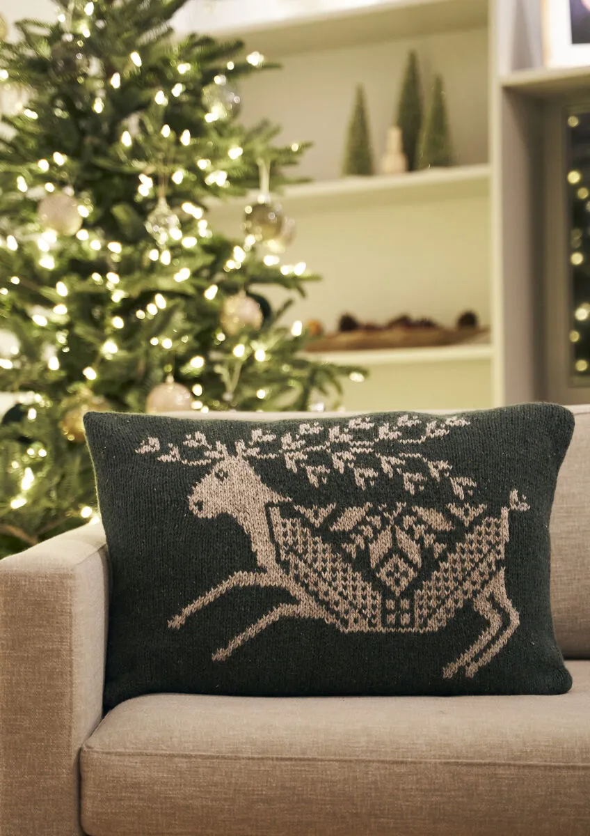 Randolph Reindeer Cushion | Homewares Knitting Pattern | Rowan