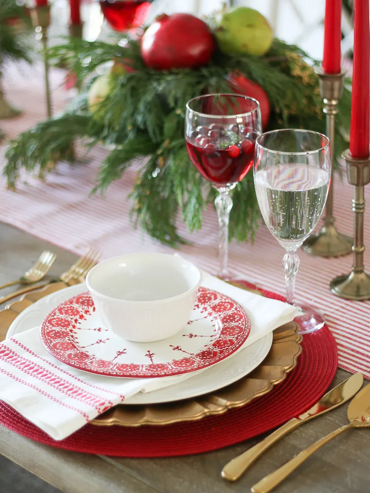 Red and White Christmas Decor - Traditional Home Tour - Stefana Silber