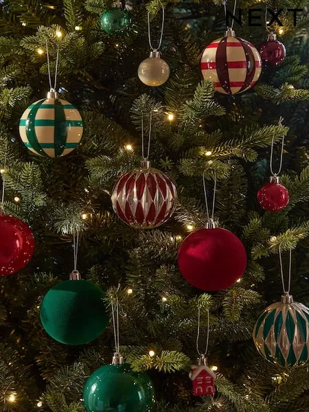 Red Christmas Baubles | Burgundy Baubles