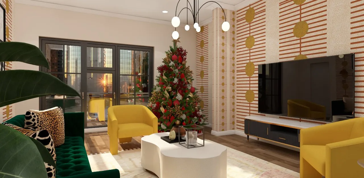 Red Green and Gold Christmas Color Palette -