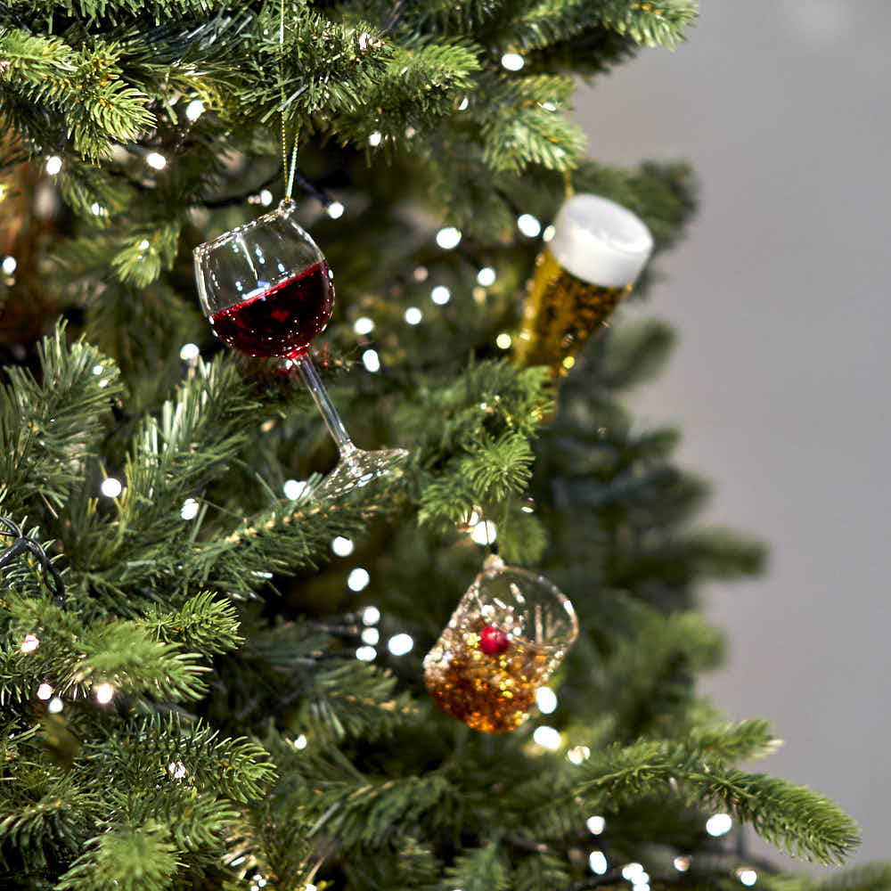 Red Wine Glass Bauble | Quality Christmas Decoration – Angela Reed