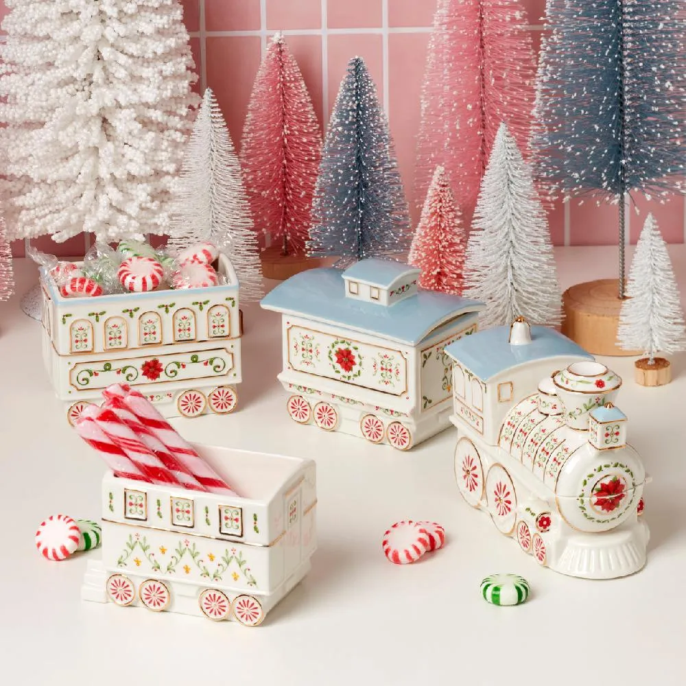Reed & Barton Lenox Holiday Village Christmas Train Server 2026 on Sale