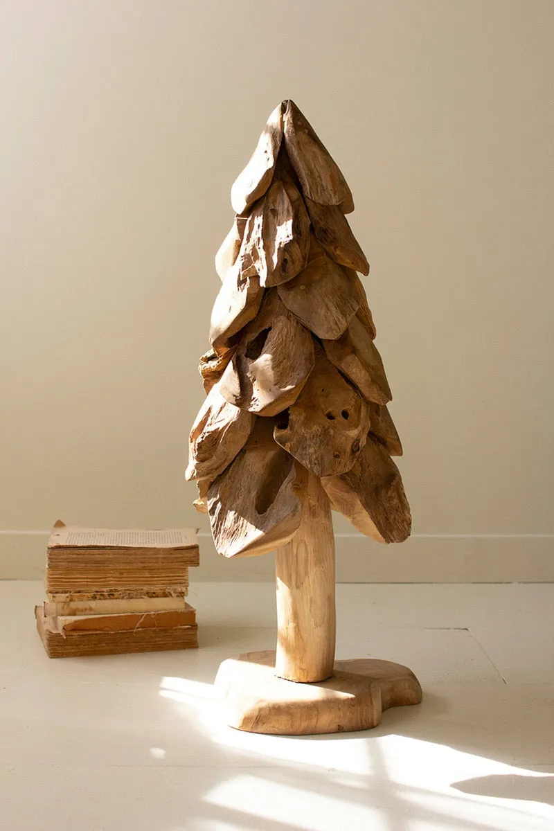 Rustic Teak Christmas Tree / Large - Woodwaves