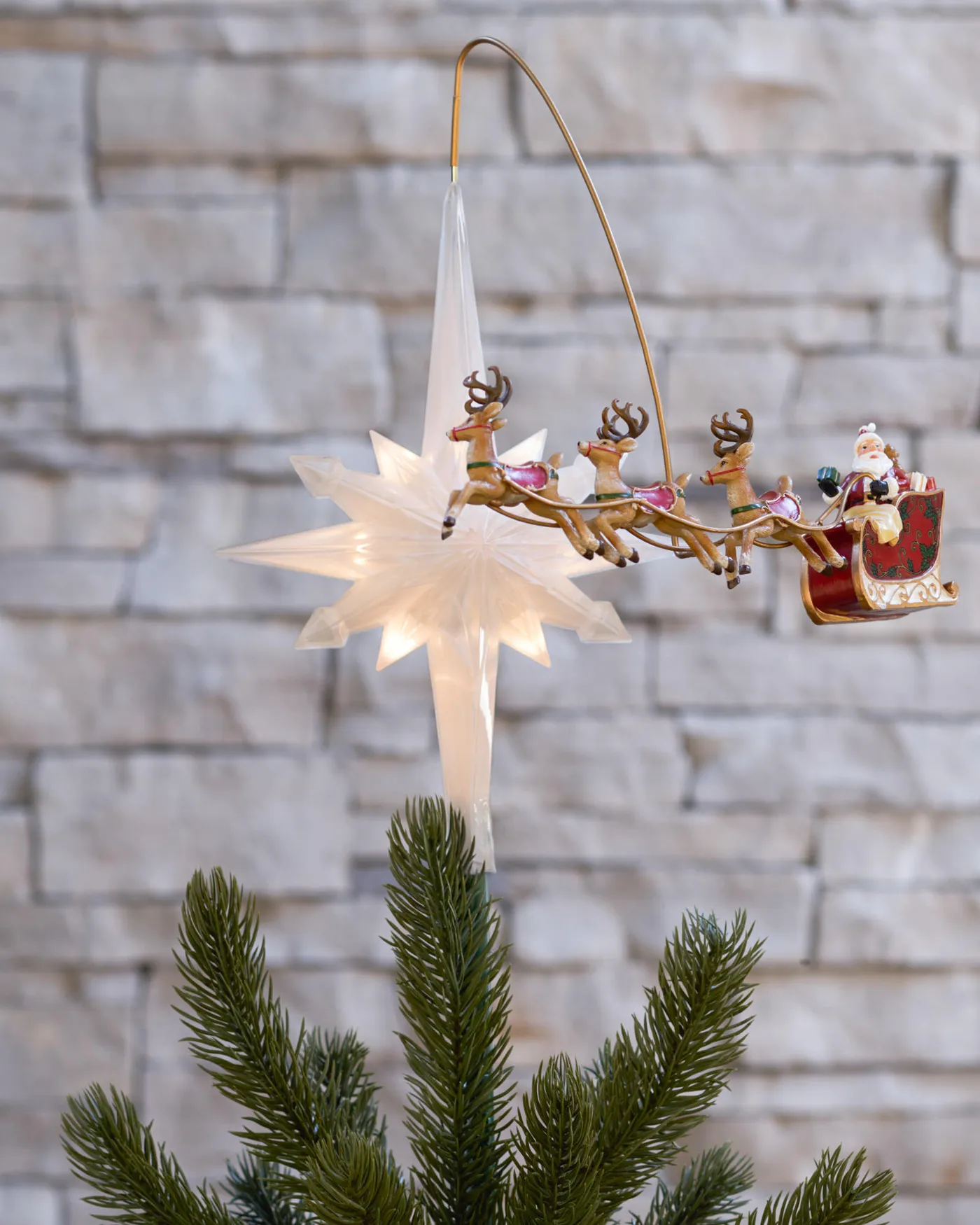 Santa Animated Angel Tree Topper Animated Christmas Tree Toppers Balsam Hill