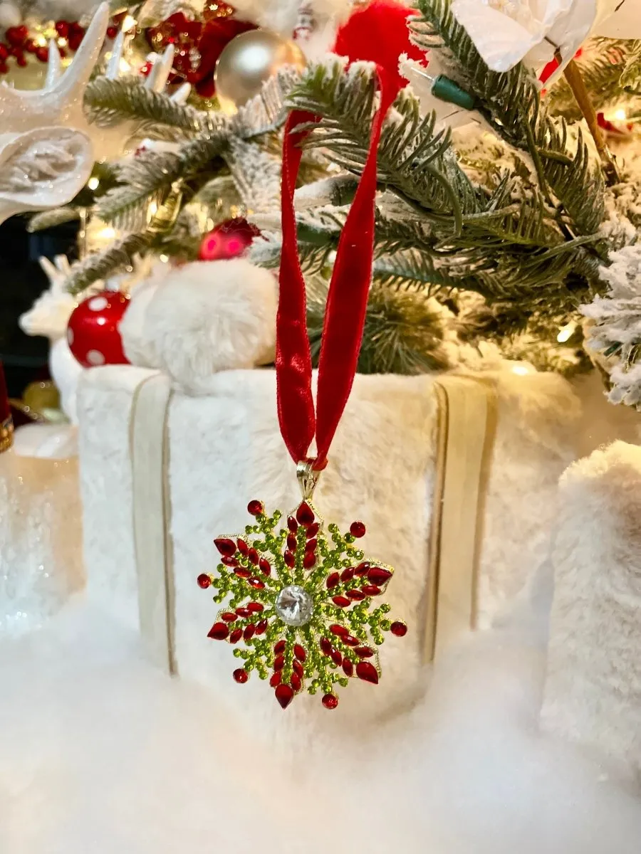 Set Of 4 Jeweled Christmas Ornaments - Festive Holiday Decor – DesignedBy  The Boss