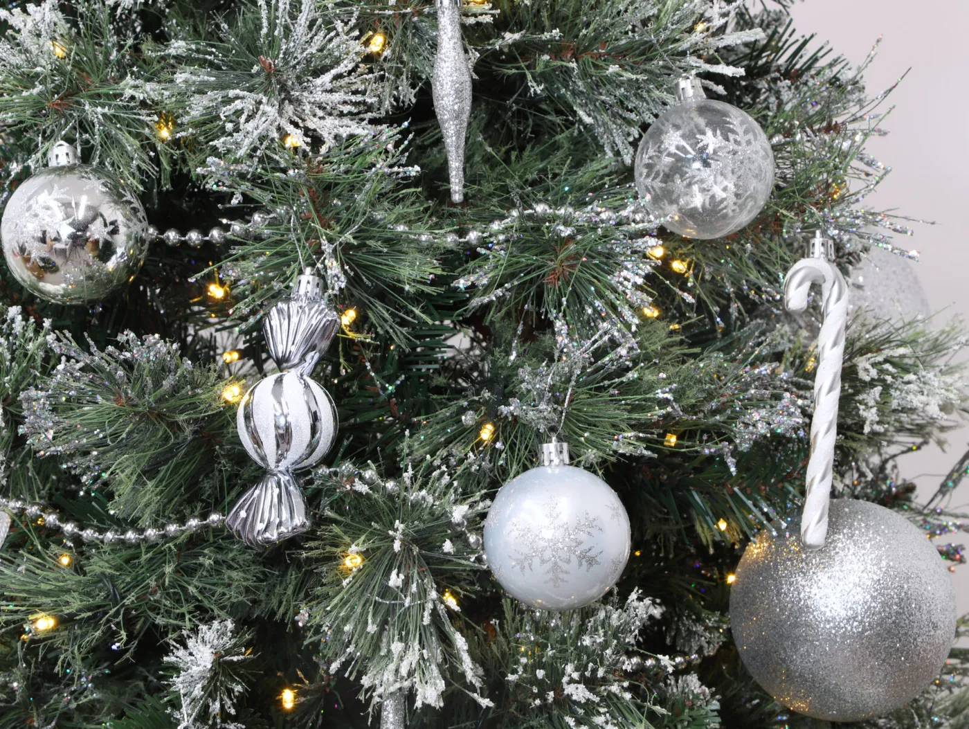 Silver Bauble Christmas Tree Silver Bauble Selection Pack Of 24 Christmas  Tree Decoration
