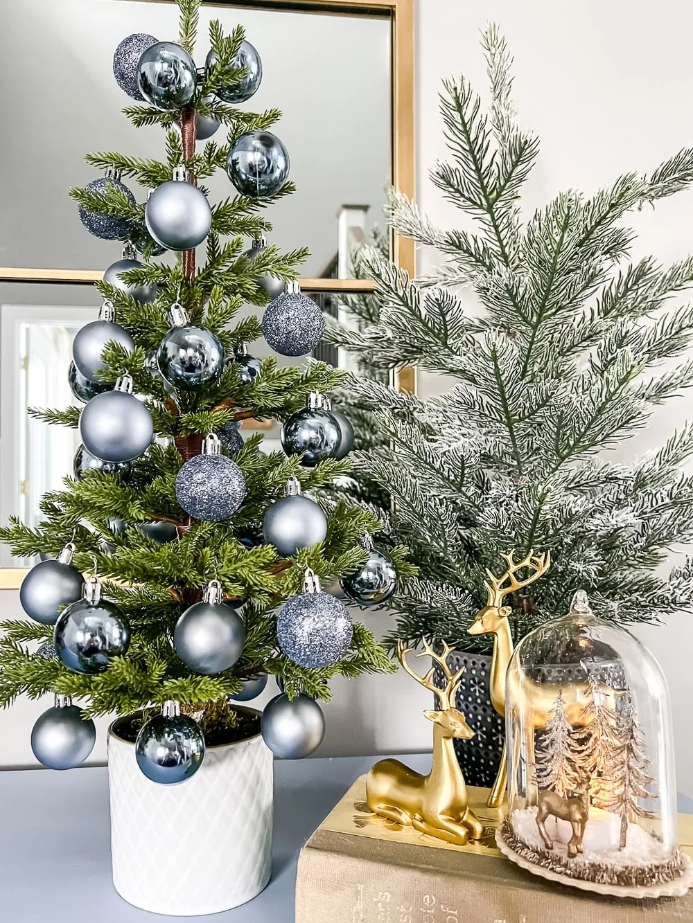 Small Miniature Christmas Tree Decorate With Tiny Christmas Trees