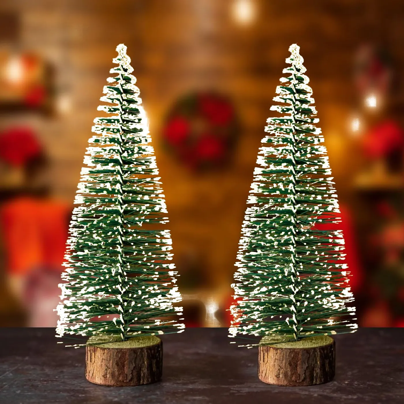 Small Miniature Christmas Tree Toppers Mini Tabletop Christmas Tree: Festive Delight