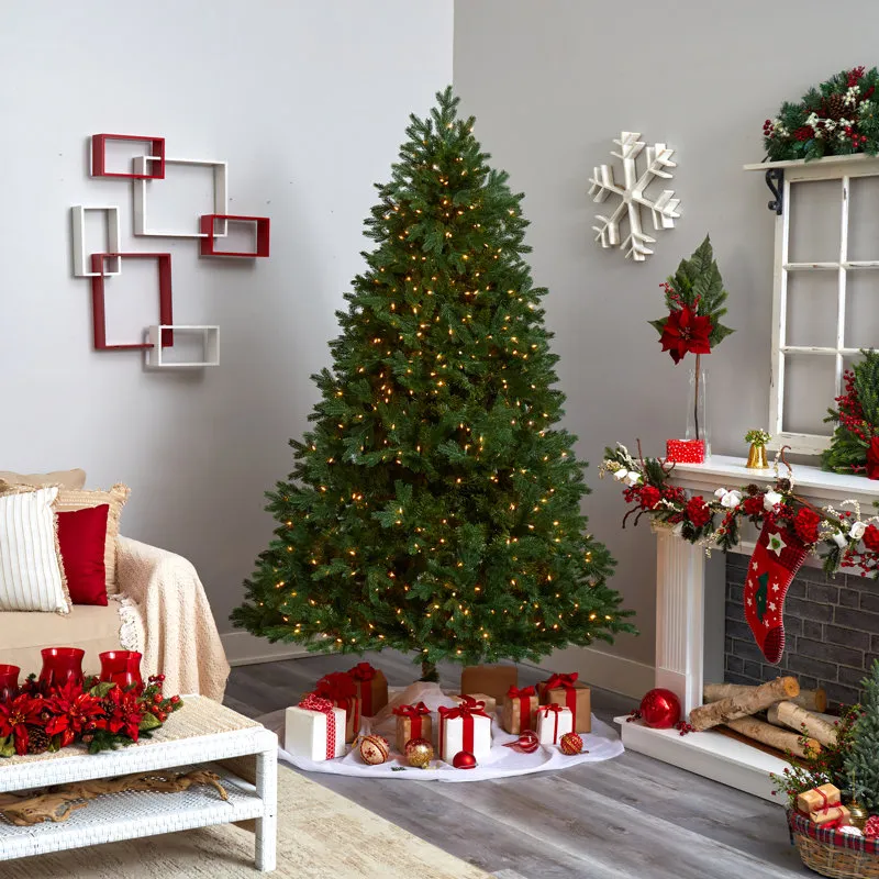 Sommer 90' H Lighted Artificial Fir Christmas Tree