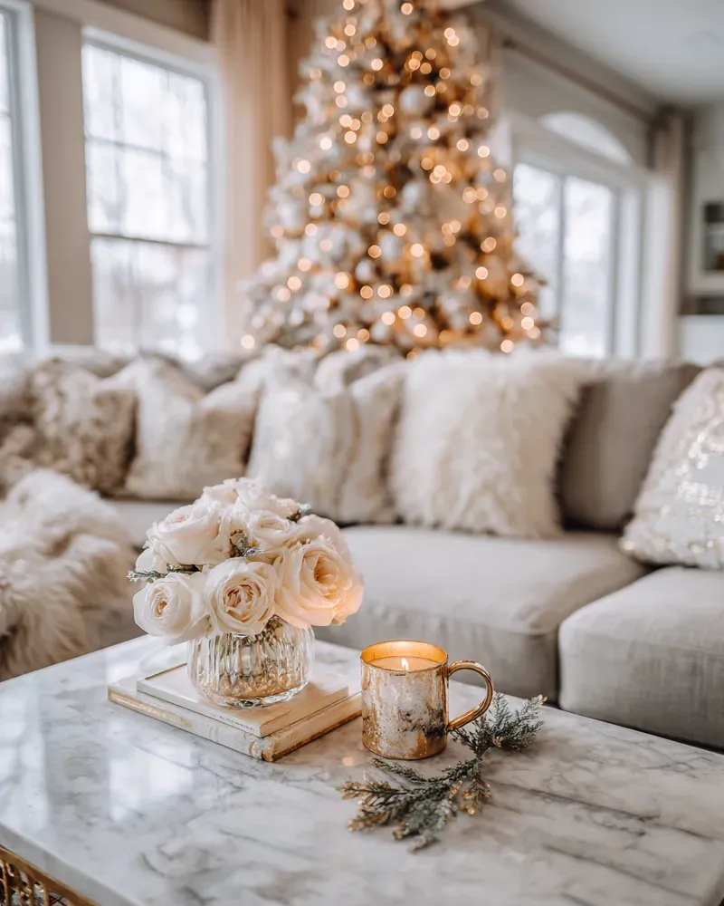 Sparkling Serenity: Glamorous Christmas Mantel Decor Secrets ✨