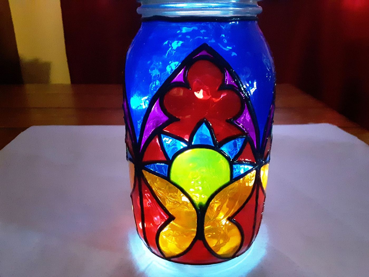 Stained Glass (faux) Mason Jar Lamp : 7 Steps (with Pictures) - Instructables
