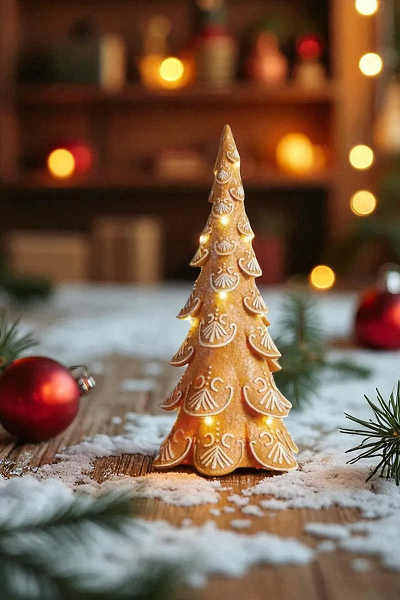 Standing Light Up Gingerbread Tree