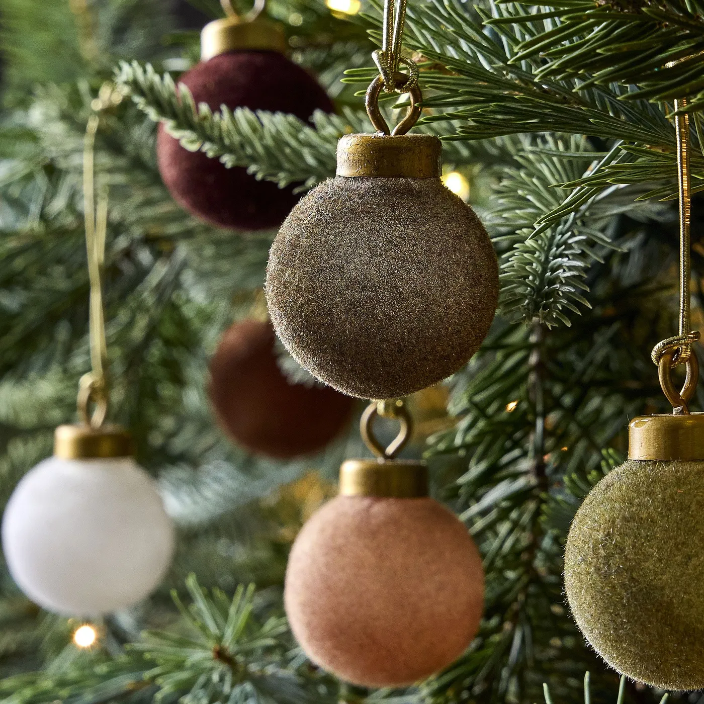 Studio McGee Threshold Set of 11 Velvet Flocked Holiday Ornaments