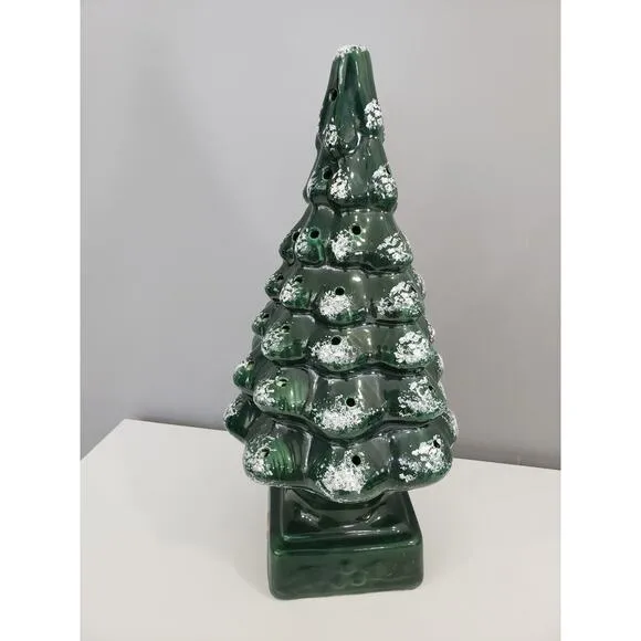 STUNNING Vintage Ceramic Mold Christmas Tree Rainbow Light Up 80s 90s Decor MCM
