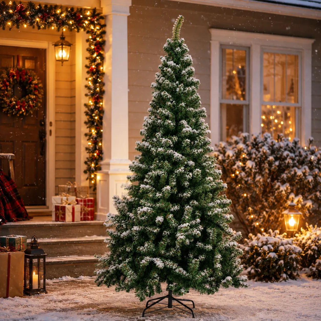 Sunnyglade Artificial Christmas Tree with Lush Realistic Branches & Easy  Assembly