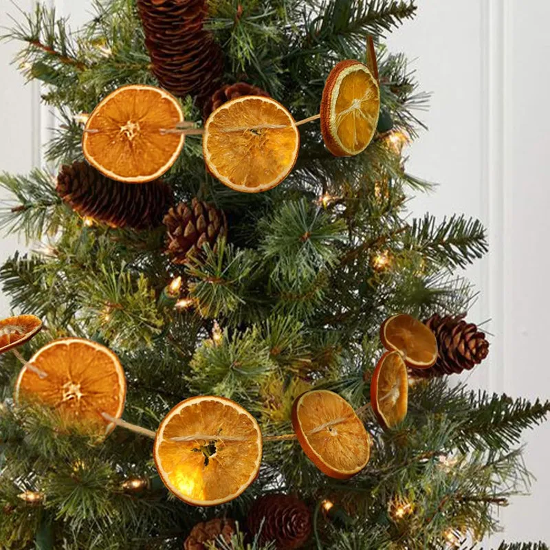 The Holiday Aisle® 10 Ft Dried Orange Slice Christmas Garland Farmhouse Style Xmas Decor For Indoor Table Mantle Fireplace Porch Door Party Holiday (Also Fits Thanksgiving) & Reviews - Wayfair Canad