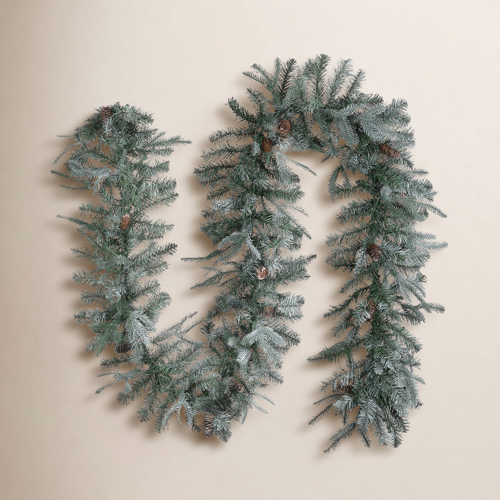 The Holiday Aisle® 108' Frosted Pre-Lit Christmas Garland & Reviews | Birch Lane