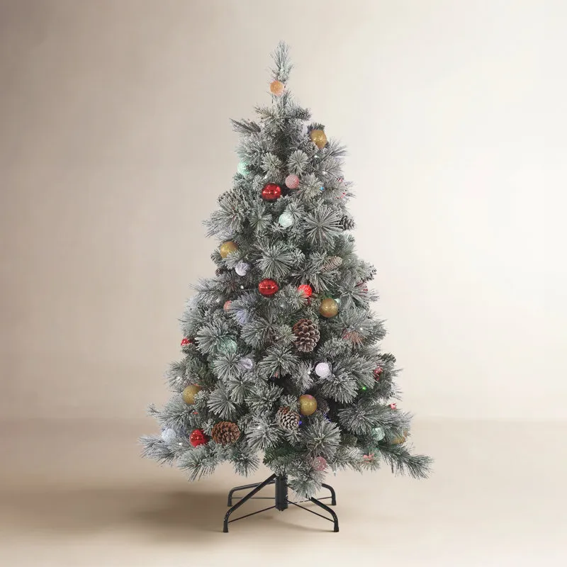 The Holiday Aisle 4.5' Green Pine Artificial Christmas Tree with Multi-Color LED Lights
