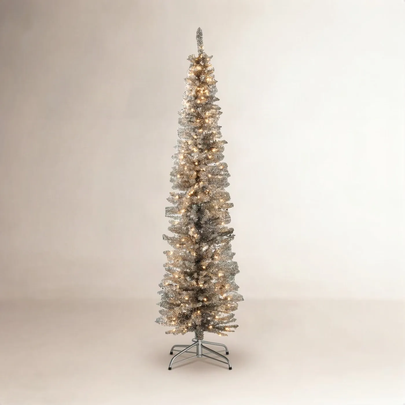The Holiday Aisle® Silver Pre-Lit Pine Christmas Tree & Reviews | Joss &  Main