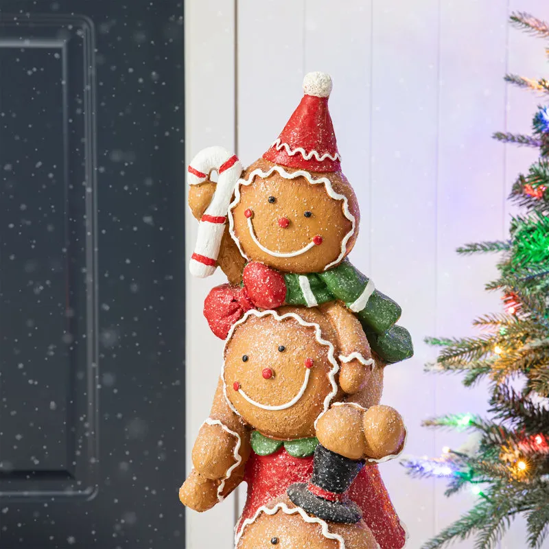 The Holiday Aisle® Stacked Gingerbread Man Porch Decor & Reviews | Birch  Lane
