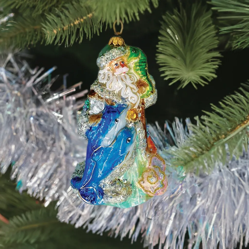The Ornament King BISCAYNE SANTA ORNAMENT
