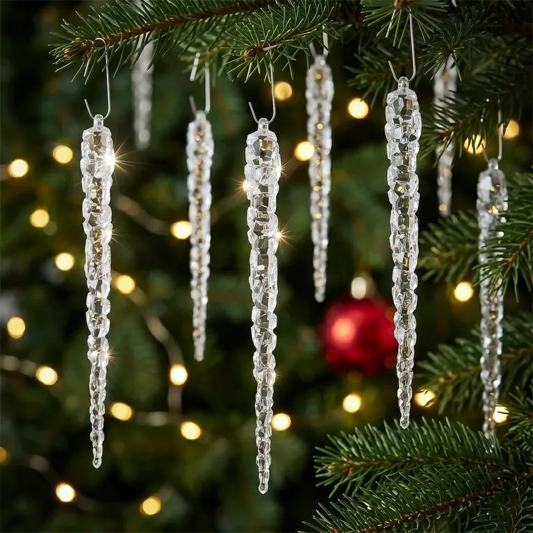The Spirit Of Christmas | 10 Pack Icicle Tree Decorations | Sports Direct