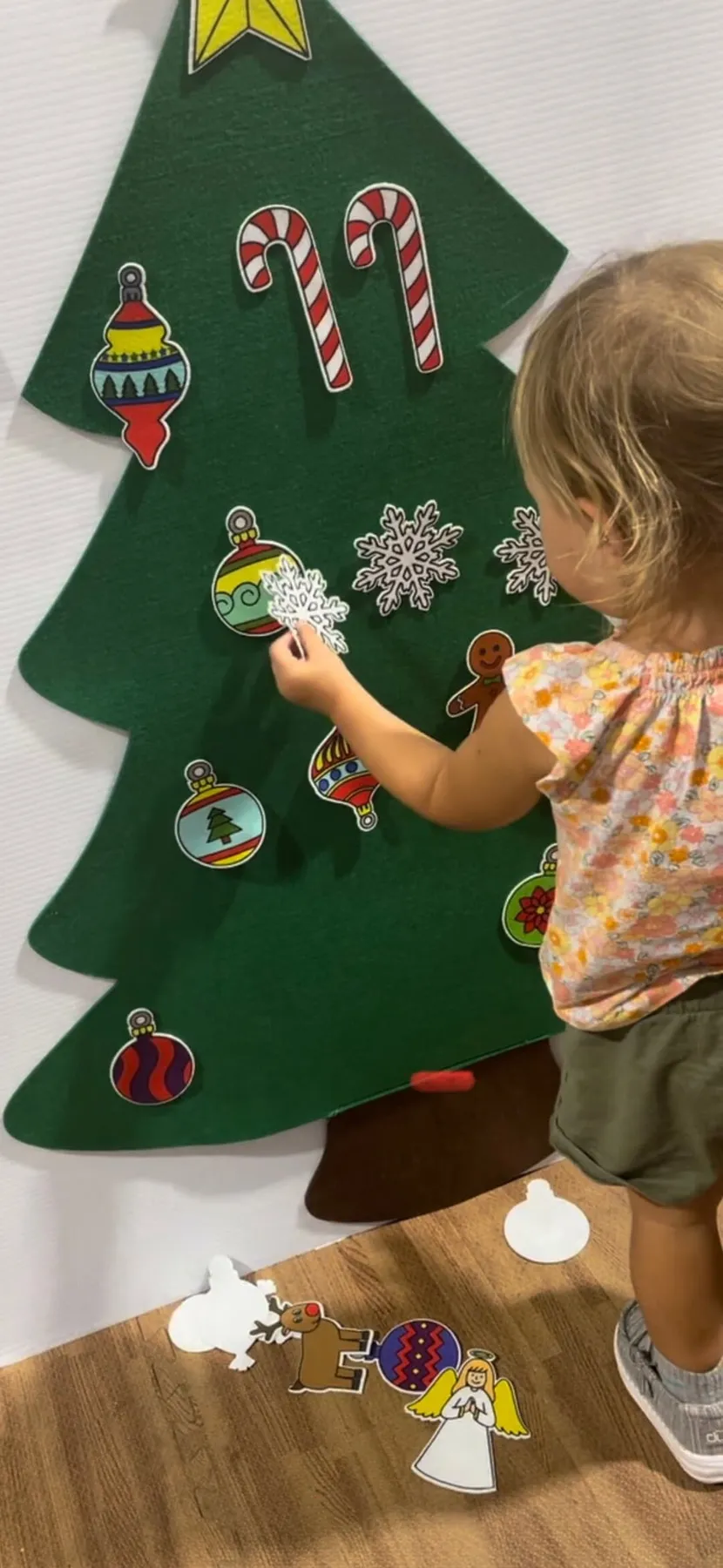 Toddler Tree Ornaments Felt Christmas Tree With Toddlers, Preschool,  Children's Personal Wall Creative Preschool