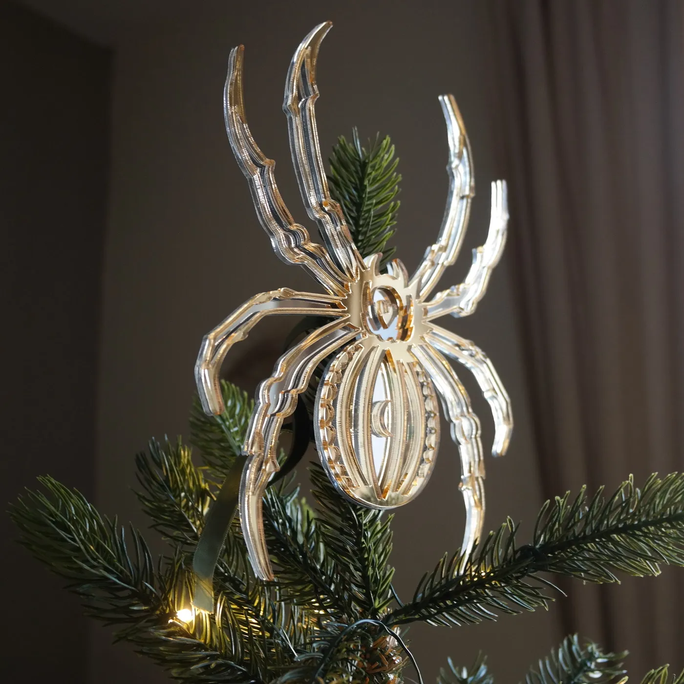 Tree Decoration Christmas Spider Kit KIT Christmas Spider Ornaments, Faceted  Glass Beads, Gold Tone, Christmas Tree