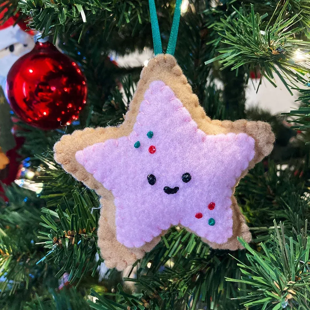 Tree Girly Christmas Ornaments Christmas Felt Tree Decorations Cute Christmas Star Cookie Felt Ornament — Kimchi Kawaii
