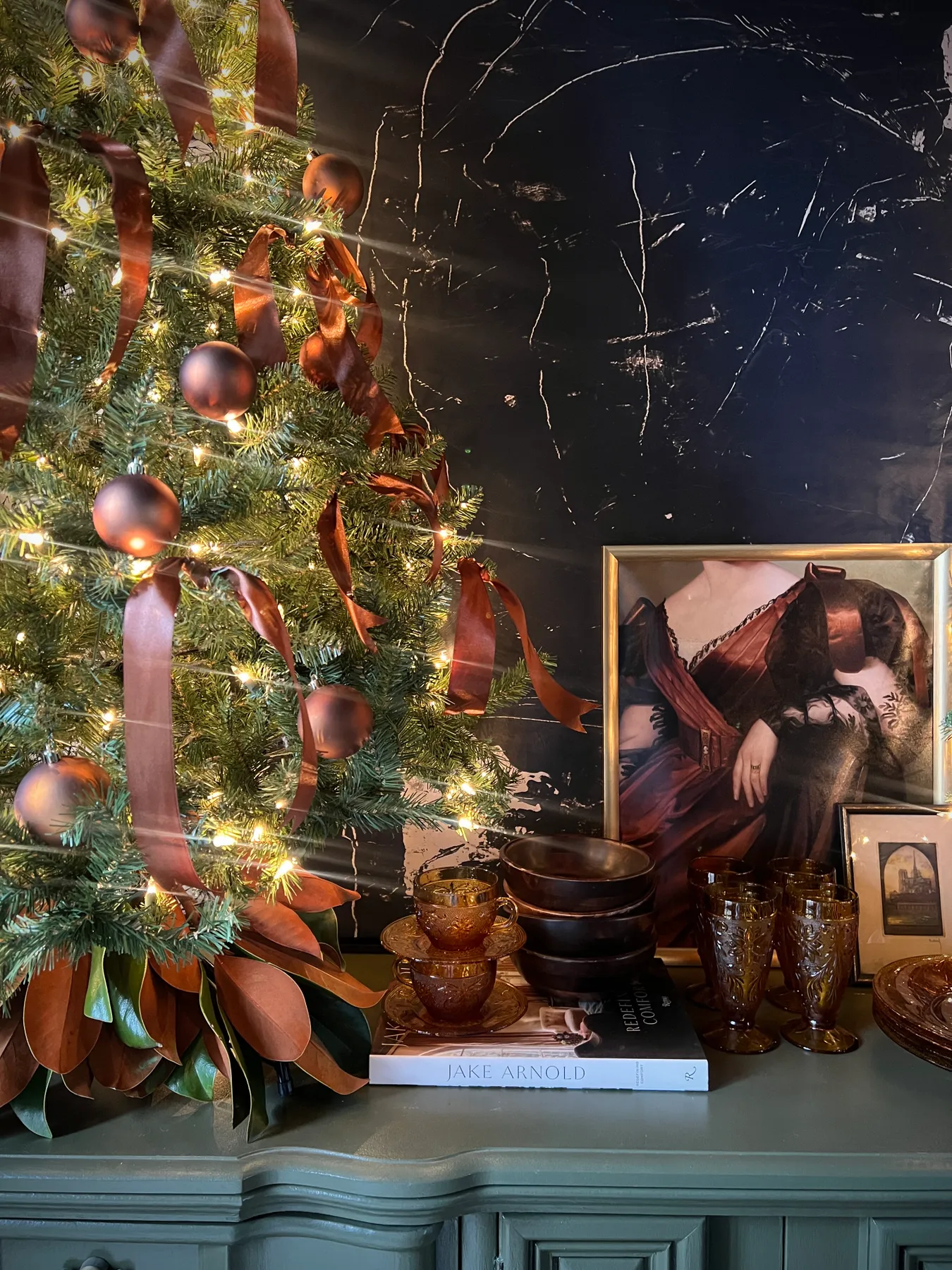 Tree Skirt Made From Magnolia Stems - Haneen's Haven