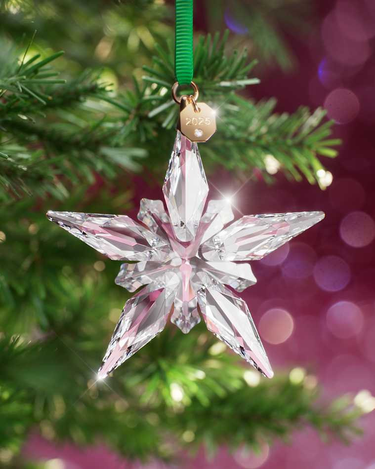 Tree Swarovski Annual Snowflake Ornaments Swarovski Christmas Snowflake Tree Display Diy Holiday Centerpiece Ideas, Elegant Crystal