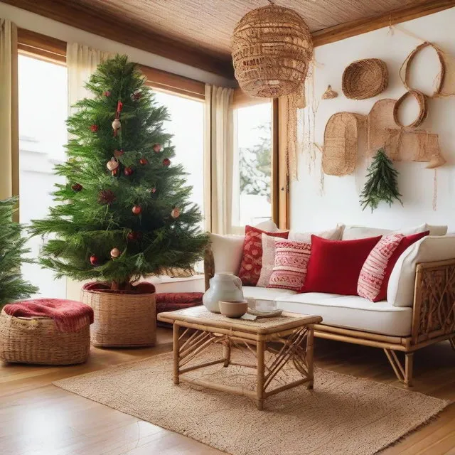 Tropical Scandinavian Living Room