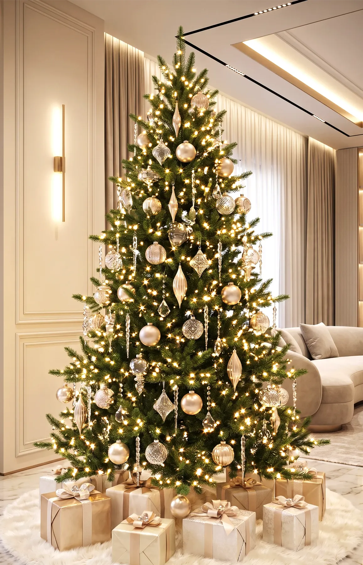 Twinkle Nordic Heritage Fir | Premium 100% PE Pre-Lit Christmas Tree