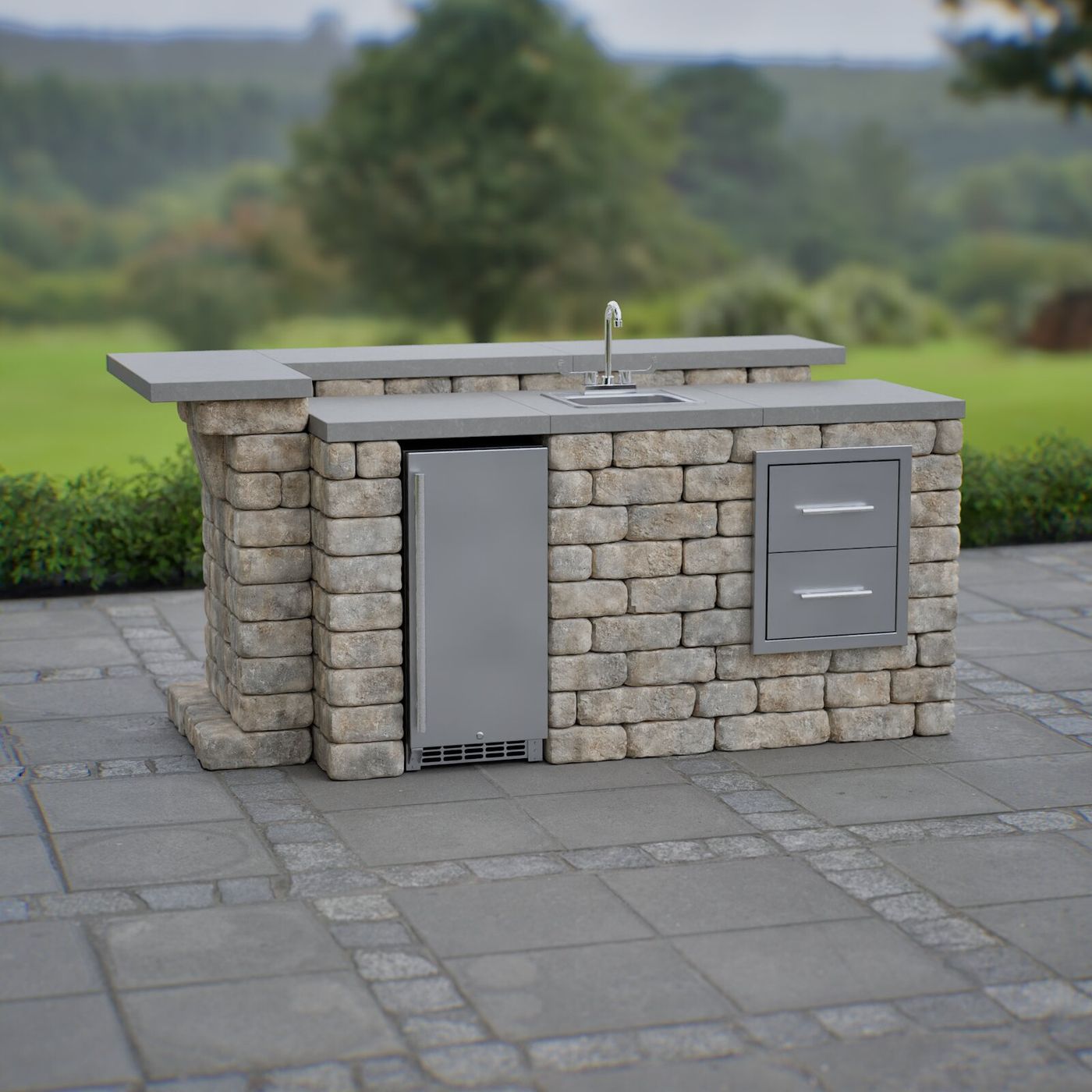Unity L Corner Bar Module | Modular Outdoor Kitchen