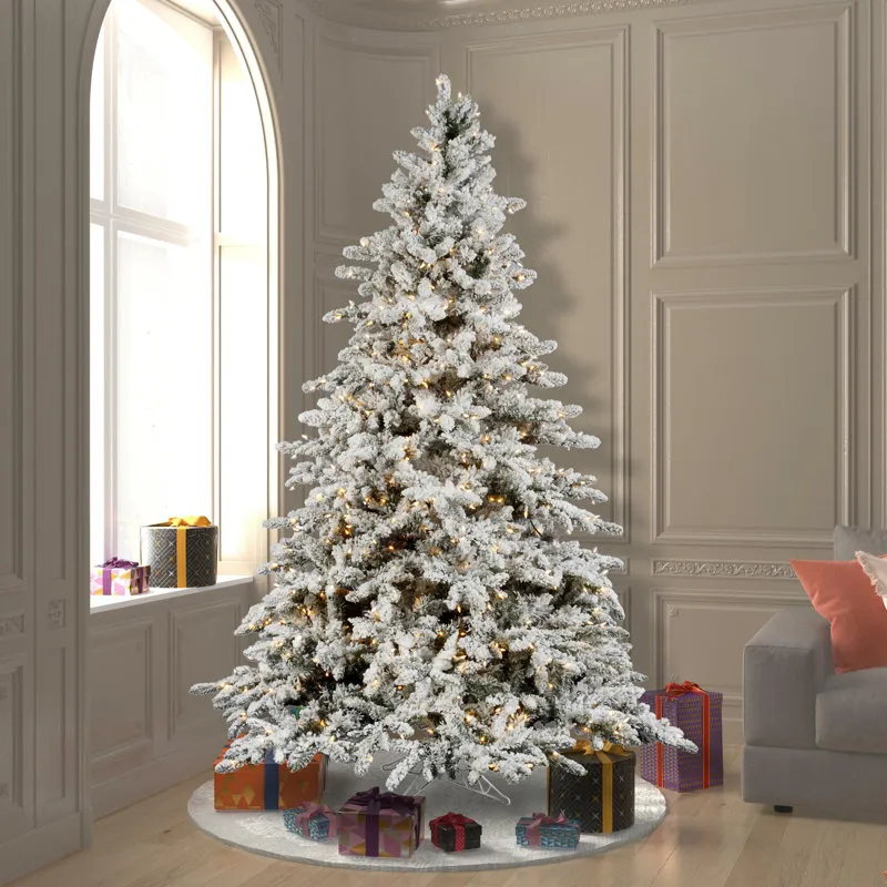 Utica Flocked Fir Artificial Christmas Tree Size: 9'