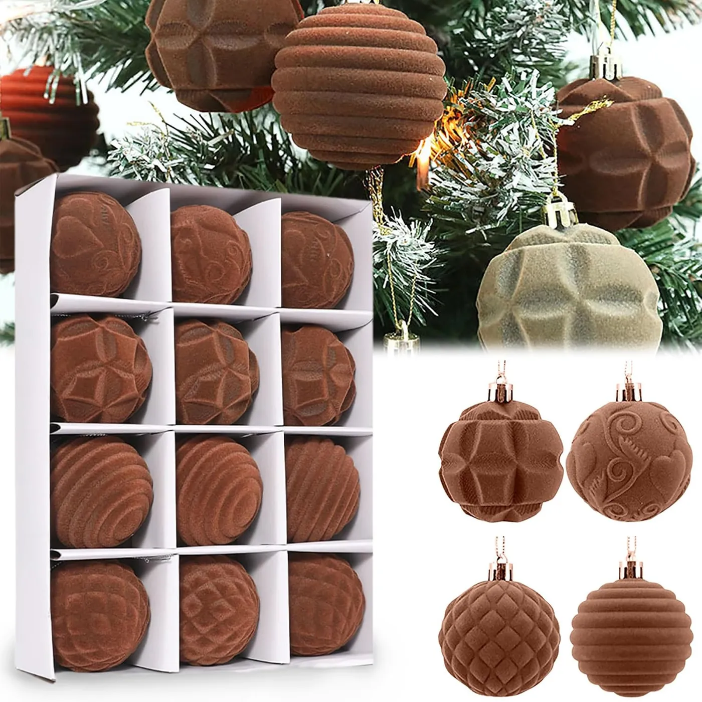 Velvet Ornaments for Christmas Tree - Elegant Liberia | Ubuy